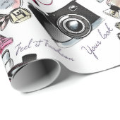 Papier Cadeau Chic Girly Paris (Coin rond)