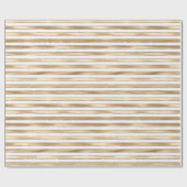 Papier Cadeau Chic Glam Or Grandes Blances (Plat)