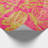 Papier Cadeau Chic Gold Butterfly Fuchsia (Coin)