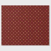 Papier Cadeau Chic Gold Red Glam Pois (Plat)