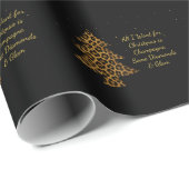 Papier Cadeau Chic Holiday Leopard Tree Design (Coin rond)