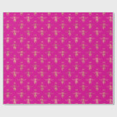 Papier Cadeau Chic Hot rose or Queen Motif (Plat)