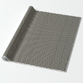 Papier Cadeau Chic Houndstooth Motif Black Off-White Anniversair (Déroulé)