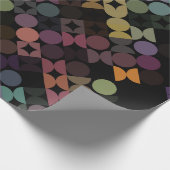 Papier Cadeau Chic Mauve Taupe Rust Orange Circles Motif Art (Coin)