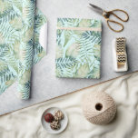 Papier Cadeau Chic Mint Tropical Feuilles verts<br><div class="desc">Chic Mint Tropical Feuilles verts</div>