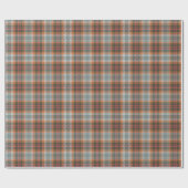 Papier Cadeau Chic moderne gris orange plaid Tweed Motif cadeau (Plat)