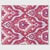 Papier Cadeau Chic motifs tribaux kat rouge et violet (Plat)
