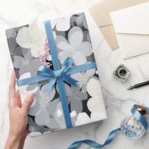 Chic Neutral Flower Grey Floral Pattern