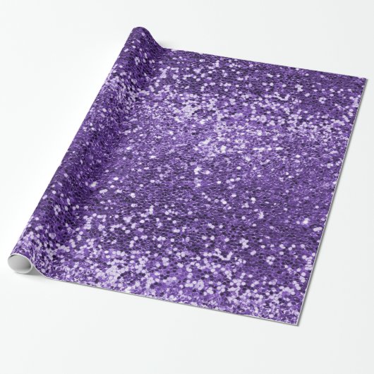 Papier Cadeau Chic Parties scintillant violet Sparkle Luxe (Déroulé)