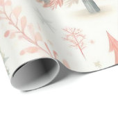 Papier Cadeau Chic Pastel Christmas Tree Wrapping Paper (Coin rond)