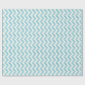 Papier Cadeau Chic Pastel turquoise Chevron Custom Monogramme (Plat)