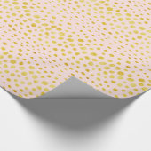 Papier Cadeau Chic rose faux or parties scintillant cheetah impr (Coin)