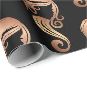 Papier Cadeau Chic Rose Gold Beauté Fille Coiffeuse Salon (Coin rond)