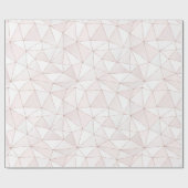 Papier Cadeau Chic Rose Gold Foil Geometry Abstrait Motif (Plat)