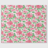 Papier Cadeau Chic rose moderne Floral Motif fille (Plat)
