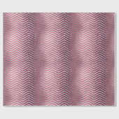 Papier Cadeau Chic rose or et argent parties scintillant métalli (Plat)