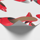 Papier Cadeau Chic Rouge Haut talons Glamour Stiletto Mode