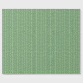 Papier Cadeau Chic Sage Lumière Forêt Vert rayé Zigzag (Plat)