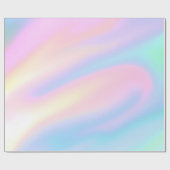 Papier Cadeau Chic Unique pastel Rose Bleu abstrait vagues (Plat)