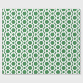 Papier Cadeau Chic vert cercle marocain motif monogramme (Plat)