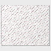 Papier Cadeau Chic White Rose Or manuscrit Nom du script (Plat)