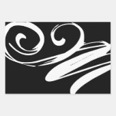 Papier cadeau Chic Zebra noir et blanc (Devant 3)