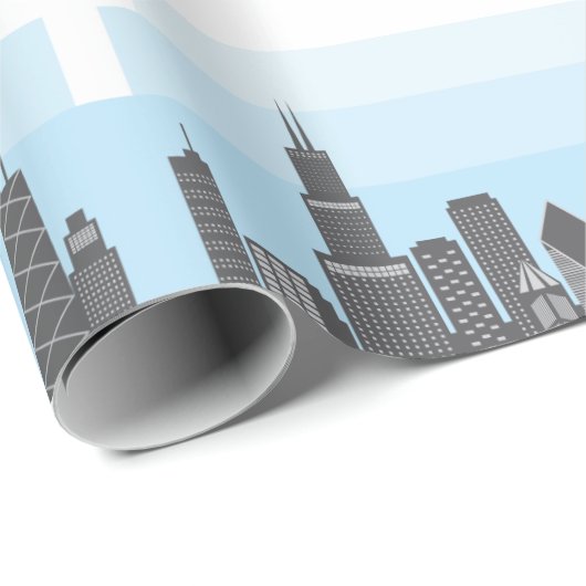 Papier Cadeau Chicago (Coin rond)