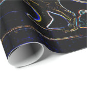 PAPIER CADEAU CHICAGO ART INSTITUTE LIONS MICHIGAN AVE NEON 1930 (Coin rond)