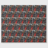 Papier Cadeau Chicago Bull Slam Dunking a Basketball (Plat)