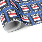Papier Cadeau Chicago Dutch American (Coin rond)