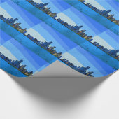 Papier Cadeau Chicago Skyline dans Collage Paint (Coin)