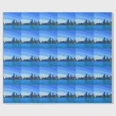 Papier Cadeau Chicago Skyline dans Collage Paint (Plat)