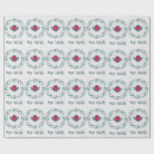 Papier Cadeau Chickadee Bird Christmas (Plat)