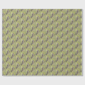 Papier Cadeau Chickadee Bird - peinture acrylique. (Plat)