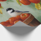 Papier Cadeau Chickadee Birds Apple Harvest (Coin)