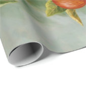 Papier Cadeau Chickadee Birds Apple Harvest (Coin rond)
