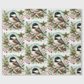 Papier Cadeau Chickadee de vacances (Plat)