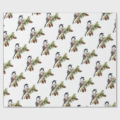 Papier Cadeau Chickadee d'hiver (Plat)