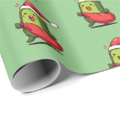 Papier Cadeau Chicket de Noël amusant (Coin rond)