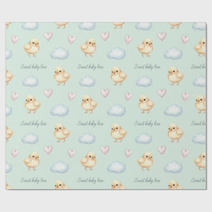 Papier Cadeau Chicks and Hearts par Natasha Us