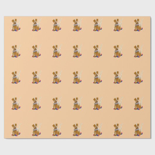 Papier cadeau chien (Plat)