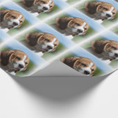Papier Cadeau Chien adorable de beagle (Coin)