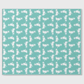 Papier Cadeau Chien Akita Puppy (Plat)