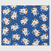 Papier Cadeau Chien Anniversaire Fête Enfants (Plat)