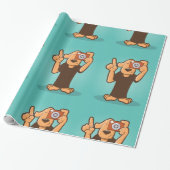 Papier Cadeau Chien Avec Caméra (Déroulé)
