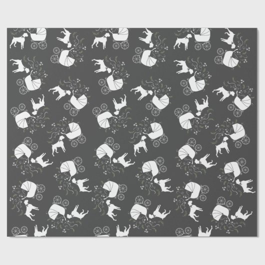 Papier Cadeau Chien Baby shower de boîte Chien Chien Chien Chien (Plat)