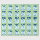 Papier Cadeau Chien baleine créature drôle (Plat)
