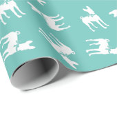 Papier Cadeau Chien Basenji Chien Chien Puppy (Coin rond)