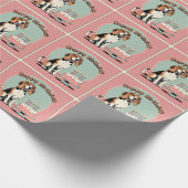 Papier Cadeau Chien beagle coloré (Coin)