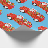 Papier Cadeau Chien beagle dans la livraison de Noël Camion (Coin)